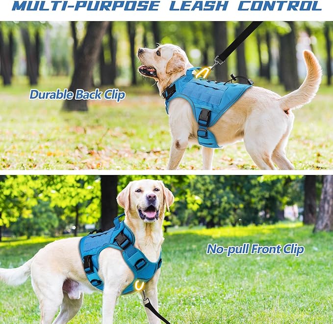 WINGOIN Blue Tactical Dog Harness - Image 5