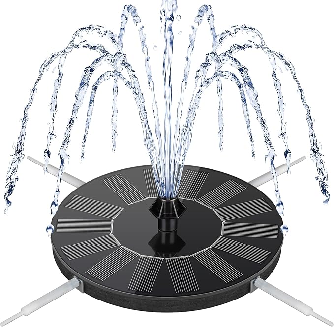 Mademax Solar Bird Bath Fountains, Upgrade 1.4W Solar Fountain Pump by Mademax