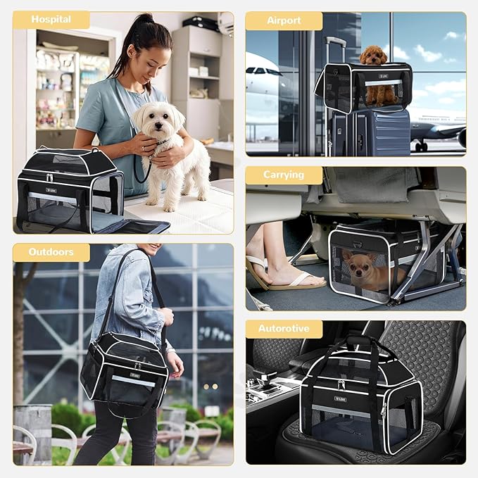 Lekereise Top-Expandable Pet Carrier 18x11x11Inch Delta American United Airline - Image 8