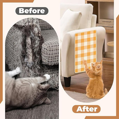 Cat Scratcher Mat, Natural Sisal Cat Scratch Pad, 23.6x15.7 Inch Horizontal Cat - Image 5