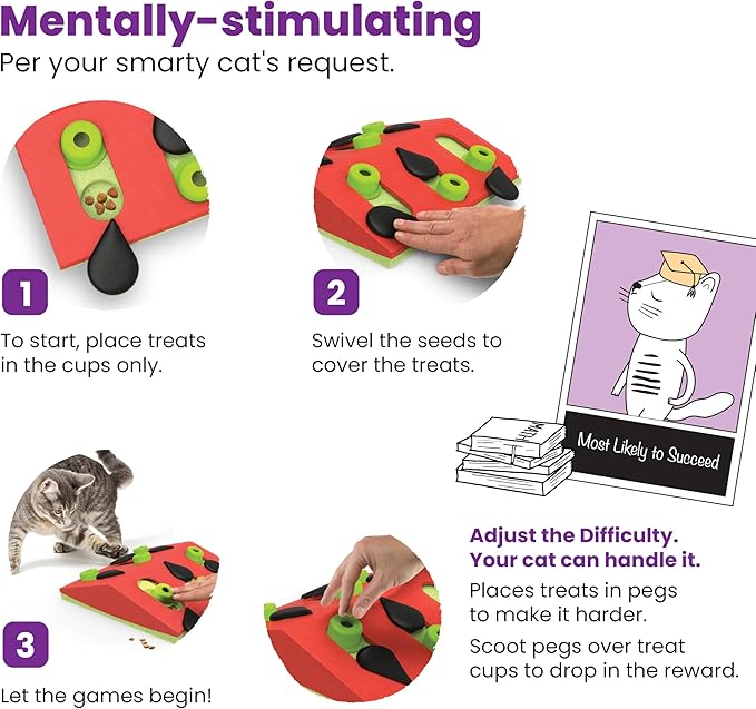 Catstages Nina Ottosson Melon Madness Puzzle & Play Cat Puzzle Feeder – - Image 6