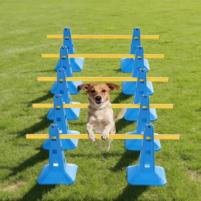 Dog Agility Hurdle Cone Set, Dog Agility Course Backyard Set - Image 6