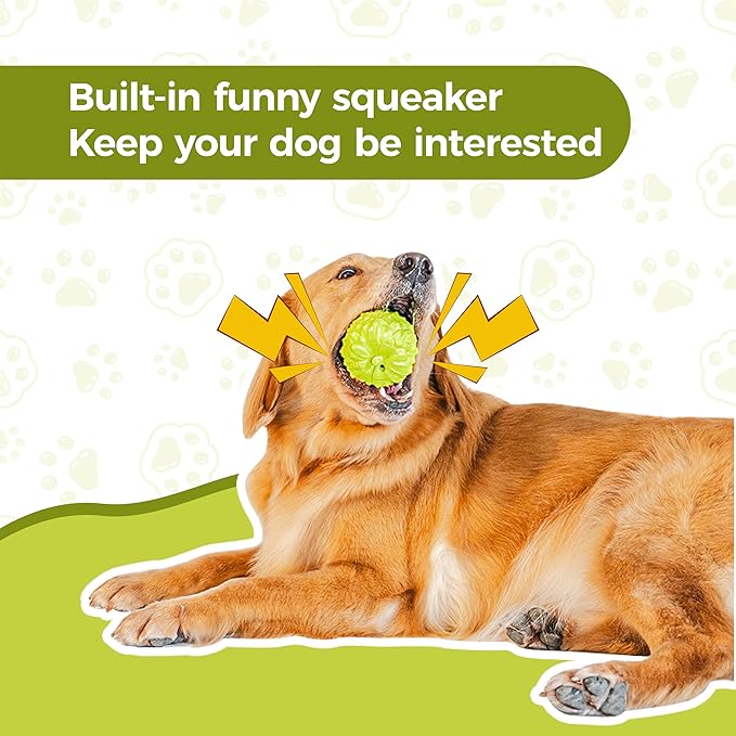 MewaJump Dog Squeaky Toys for Aggressive Chewers, Interactive Natural Rubber - Image 5