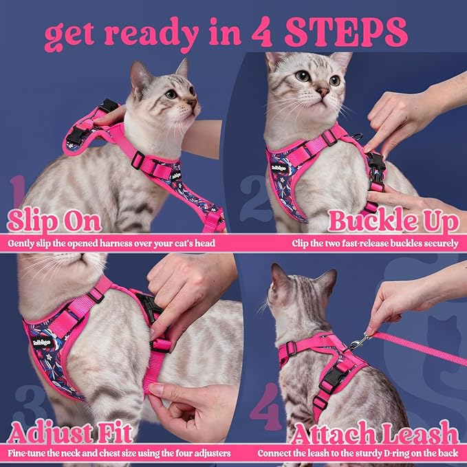 rabbitgoo Cat Harness and Leash Set, Escape Proof Kitten Harness - Image 8