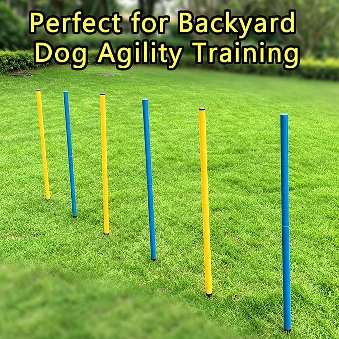 Dog Agility Weave Poles Set, 6-Piece Durable Slalom Weave Poles - Image 5