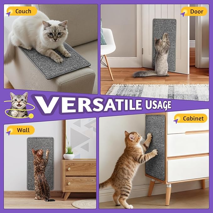 ENONCI Door Protector from Cat Scratching 19.6" x 7.8" Cat Wall Corner Scratcher - Image 5