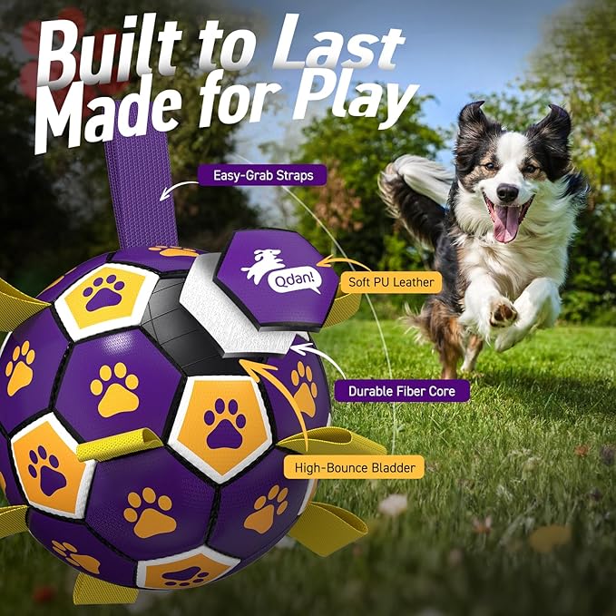 QDAN Dog Ropes Toys, Soccer Ball - Image 3
