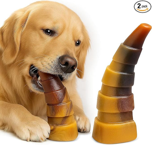 WOWBALA Dog Chew Toys for Aggressive Chewers, 2 Pack Indestructible Dog Toys by WOWBALA