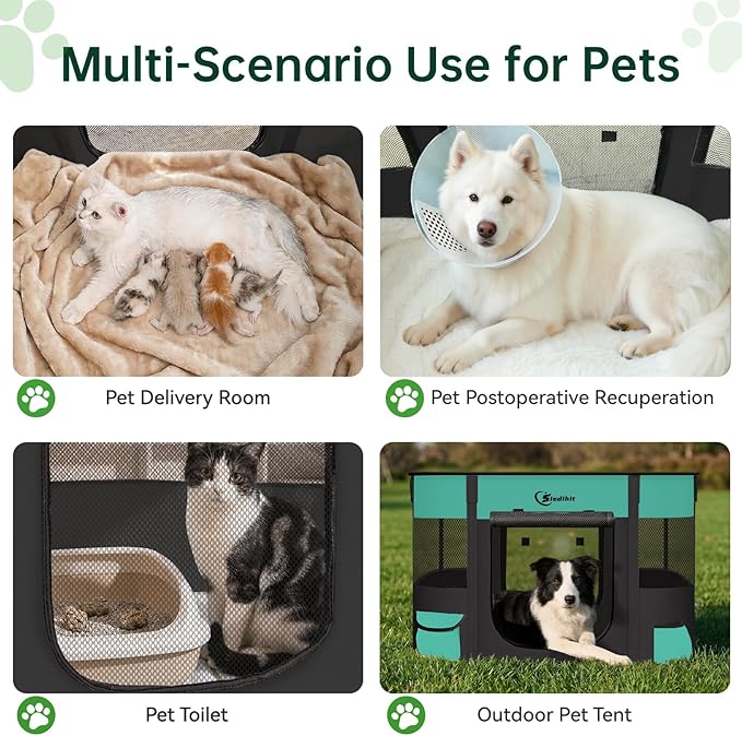 Dog Playpen, Cat Pet Puppy Pen, Portable Playpens - Image 3