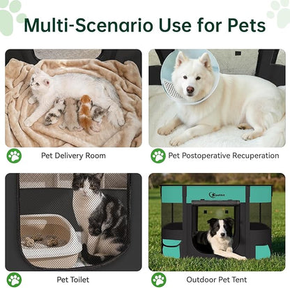 Dog Playpen, Cat Pet Puppy Pen, Portable Playpens - Image 3