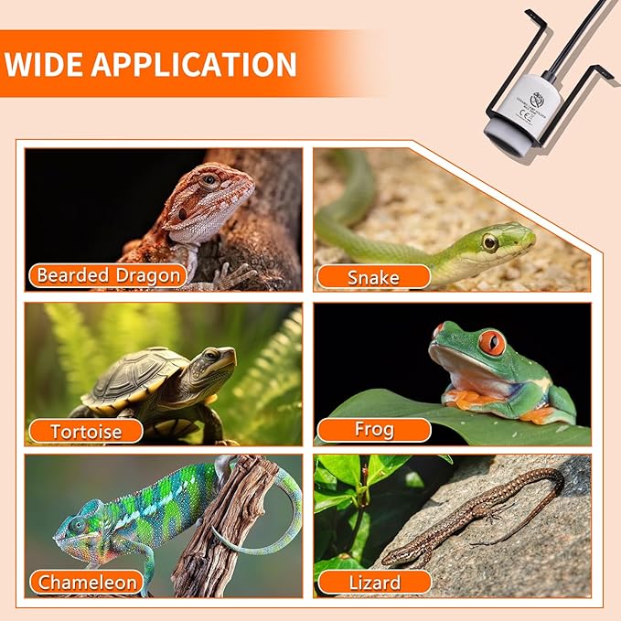Reptile Ceramic Heat Lamp Holder Heat Light Heater - Image 5