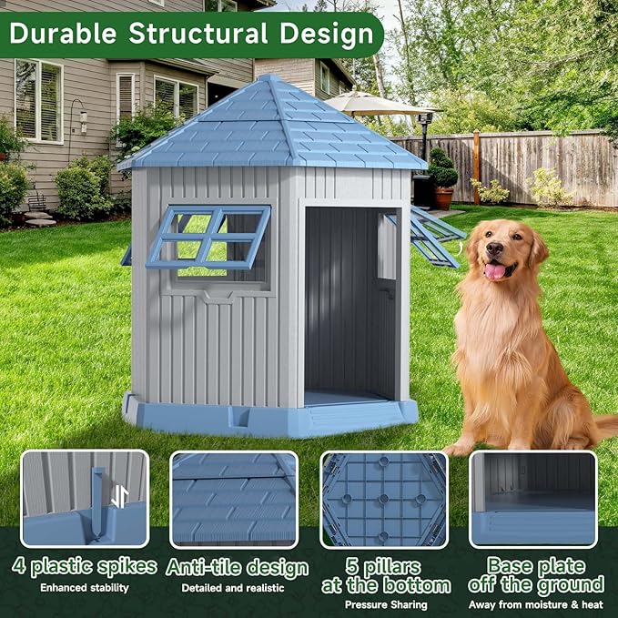 DRATO Dog House Indoor Outdoor Durable Large Dog Shelter - Image 4
