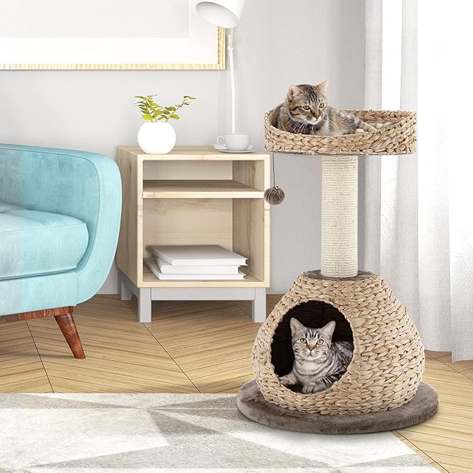 Tangkula Modern Cat Tree, Small Cat Tower - Image 9
