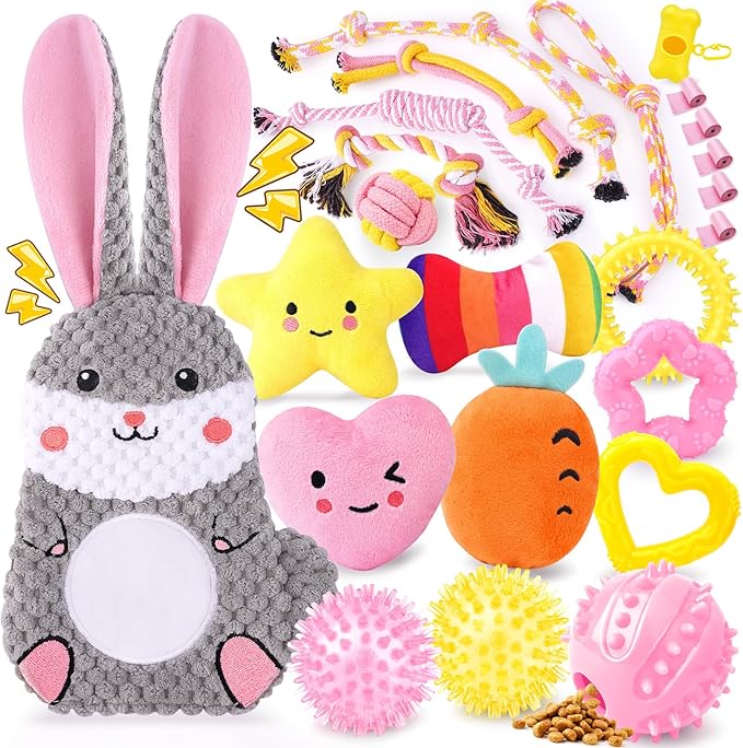 Zeaxuie 23 Pack Pink Puppy Toys by Zeaxuie