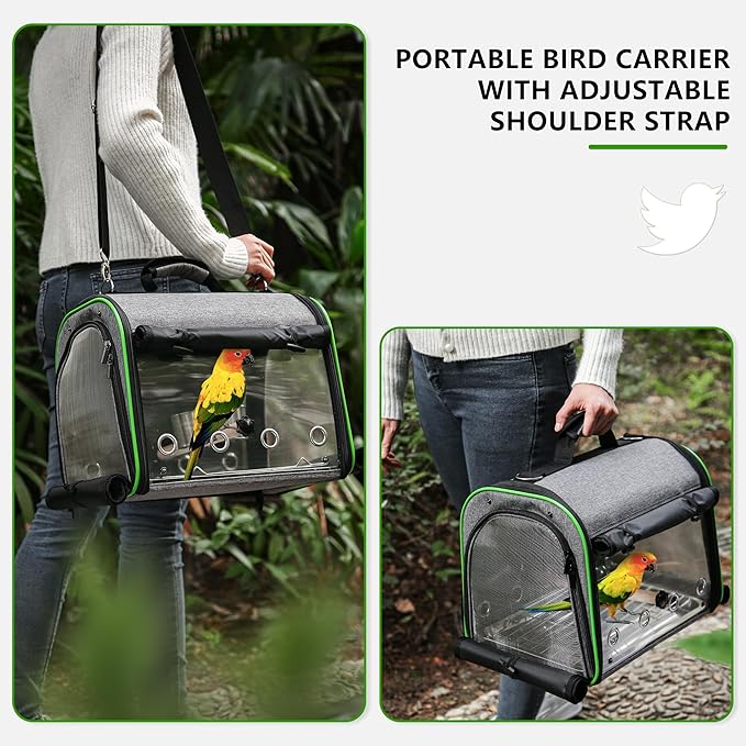Bird Carrier Bag Bird Travel Cage Indestructible Stainless Steel Mesh, Bag - Image 4