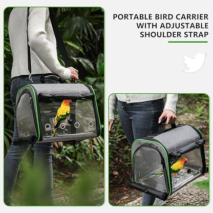 Bird Carrier Bag Bird Travel Cage Indestructible Stainless Steel Mesh, Bag - Image 4