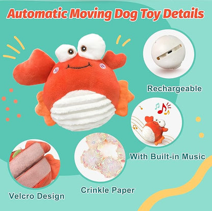 GUKCO Crab Interactive Dog Toys – Rechargeable Self-Play Toy - Image 4
