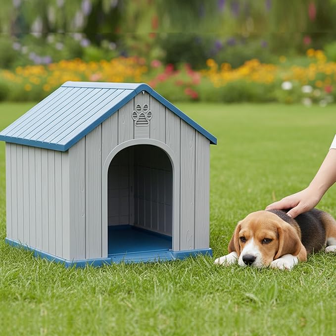VIXZEN Dog House Indoor Outdoor, Resin Dog House, Sturdy Durable - Image 3