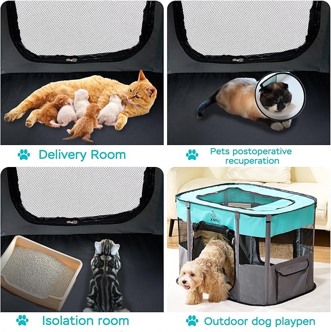 Portable Foldable Pet Playpen Collapsible Crates Kennel Playpen - Image 9