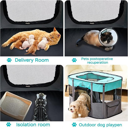 Portable Foldable Pet Playpen Collapsible Crates Kennel Playpen - Image 9