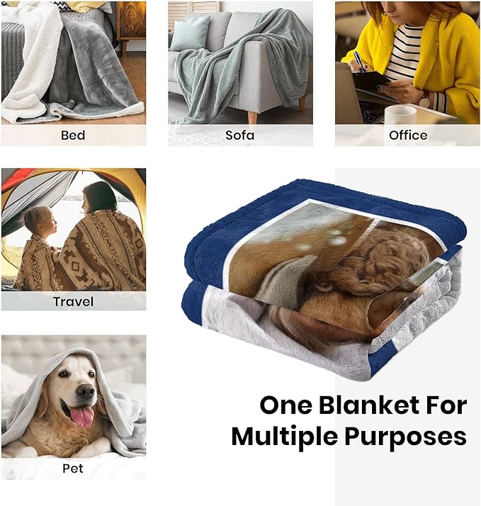 Personalized Pets Blanket with Photos, Custom Blanket - Image 6