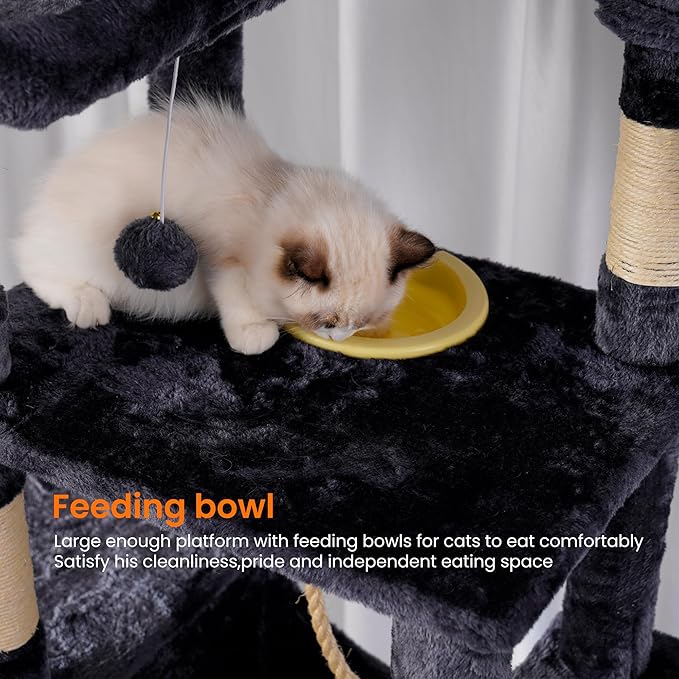 Heybly Tall Cat Tree, 78-inch Multi-Level Cat Tower - Image 5