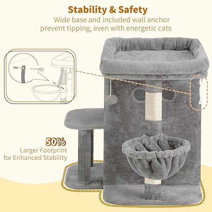 Heybly Cat Tree, 26.3-inch Cat Tower - Image 8
