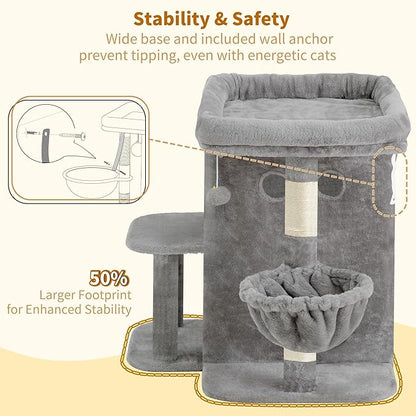 Heybly Cat Tree, 26.3-inch Cat Tower - Image 8