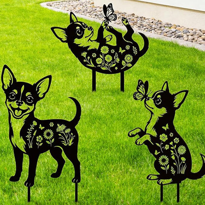 Rngmsi Dog Chihuahua Metal Decorative Garden Stakes Decor, Dog Gifts - Image 6