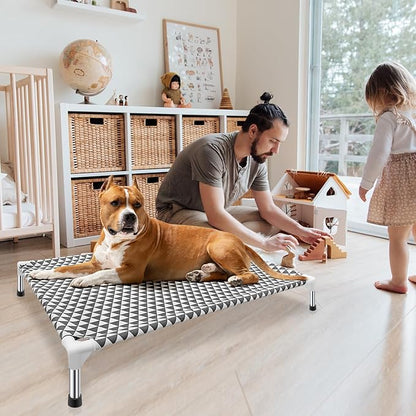 Elevated Outdoor Dog Bed, Large Size, Cotton Material, Non-Slip Feet, Fits up - Image 7