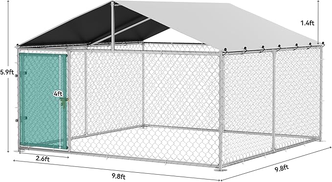 YITAHOME 10'x10' Outdoor Dog Kennel - Image 2