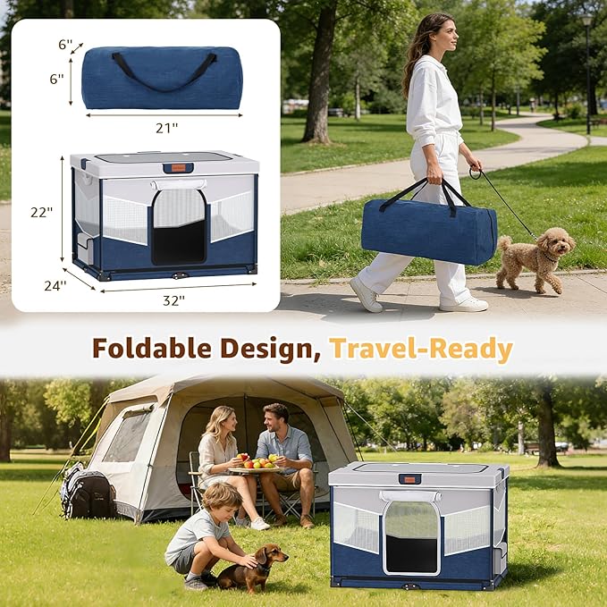 LOOBANI Foldable Dog Playpen for Small Dogs, Indoor/Outdoor Puppy Cat Playpen - Image 6