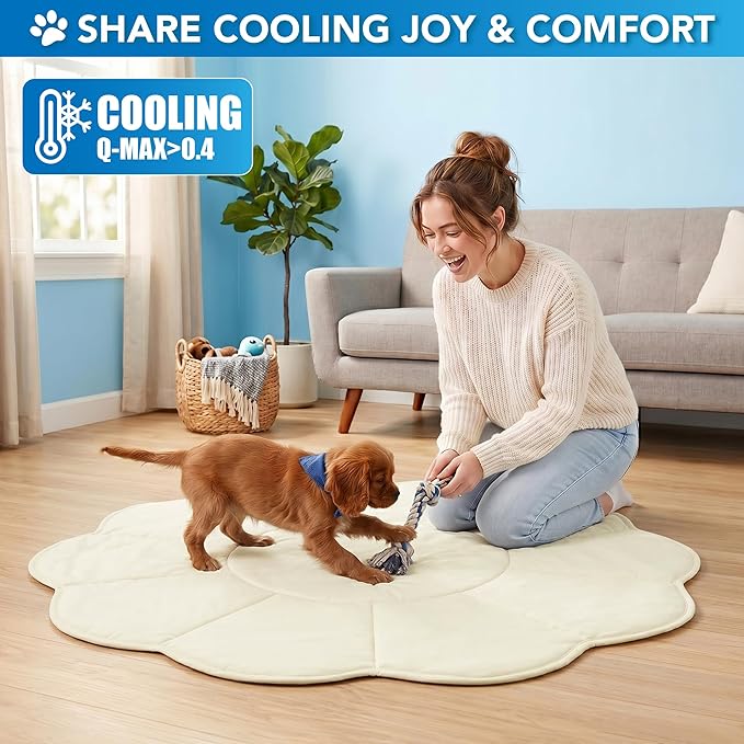 PetAmi Dog Cooling Mat, Flower Shape, Pet Pad - Image 6