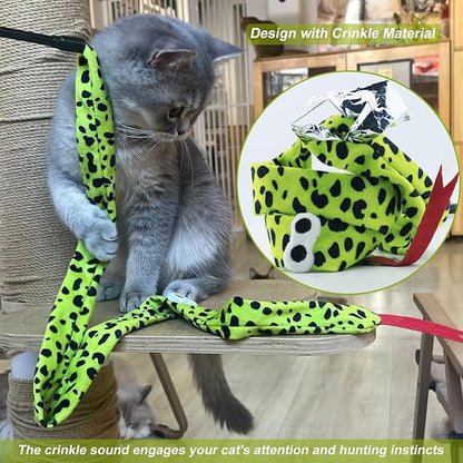 Interactive Cat Toy Wand with Catnip Mouse, Cat Teaser Wand Rainbow String - Image 3