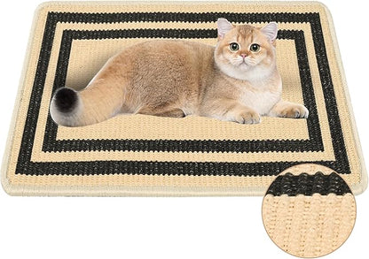 Cat Scratcher Mat, Natural Sisal Cat Scratch Pad, 23.6x15.7 Inch Horizontal Cat by LESISSMER