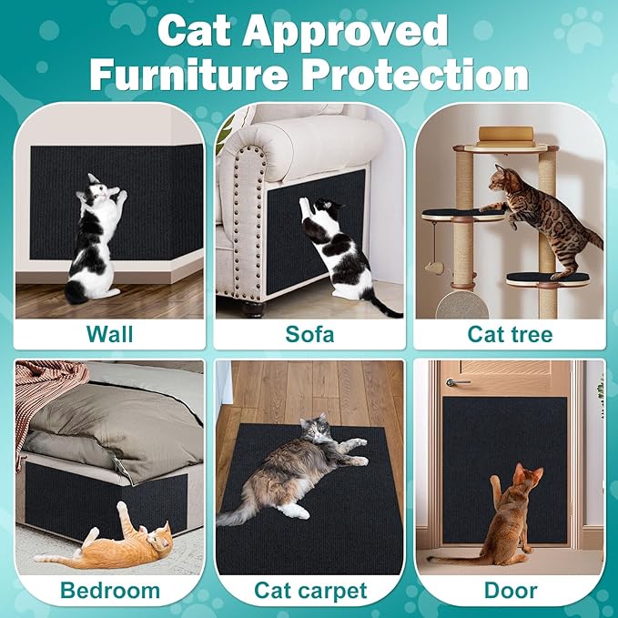 ENONCI 78.7"x15.8" Large Couch Protector from Cat Claws, Anti Scratch Furniture - Image 4