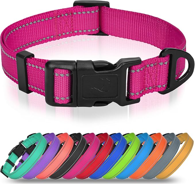 Joytale Dog Collars for Small Dogs, Feather-Light Double-Sided Reflective Nylon by Joytale