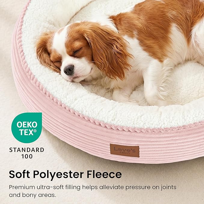 Love's cabin Round Donut Cat and Dog Cushion Bed, 30in Pet Bed - Image 7