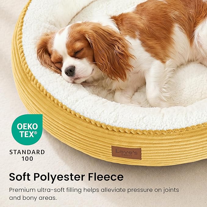 Love's cabin Round Donut Cat and Dog Cushion Bed, 30in Pet Bed - Image 7