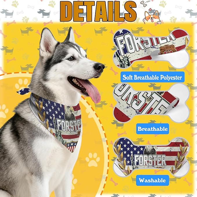 Custom Dog Bandana with Your Own Logo Text Personalized Dog Scarf Triangle Bibs - Image 4