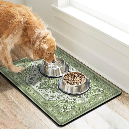 Pet Feeding Mat for Floors Waterproof Dog Mat for Food and Water Absorbent - Image 7