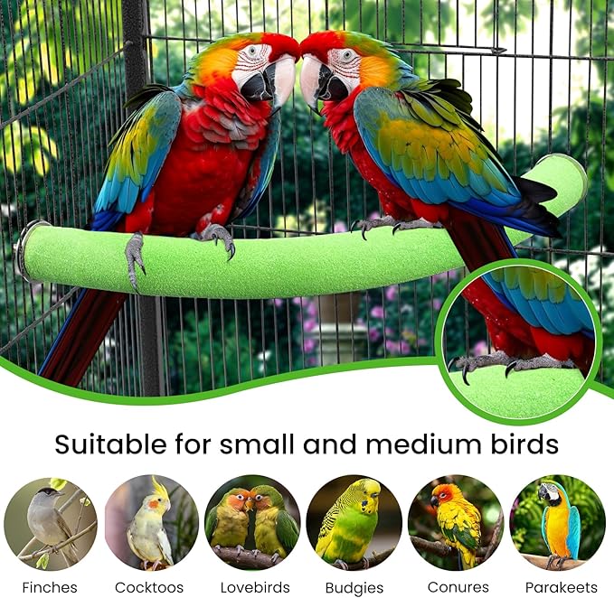 FrgKbTm U Shape Parrot Perch Stand Toy Bird Platform Sand Paw Grinding Clean - Image 4