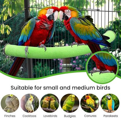 FrgKbTm U Shape Parrot Perch Stand Toy Bird Platform Sand Paw Grinding Clean - Image 4