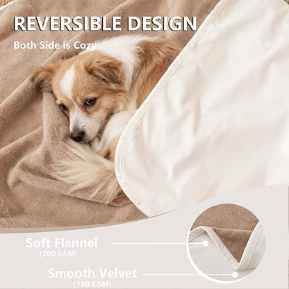 Waterproof Dog Blanket for Couch, Reversible Pet Throw Blankets Leak Proof Sofa - Image 3