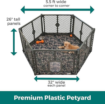 MyPet Petyard Protect Bundle: Freestanding 6-Panel Hunter Green Yard - Image 5
