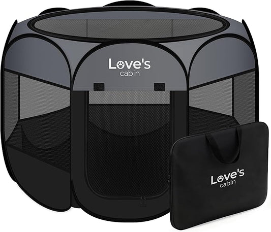 Love's cabin Pet Puppy Dog Playpen, Small Dog Tent Crates Cage Indoor/Outdoor by Lovescabin