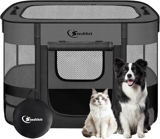 Dog Playpen, Cat Pet Puppy Pen, Portable Playpens by Siedihit