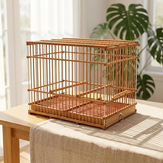 Totority Bamboo Woven Small Bird Cage - Image 5