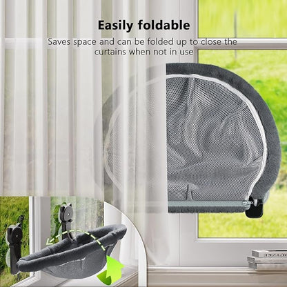 JUNSPOW 2 Pack Cat Window Perch Cordless, Kitty Hammock - Image 4