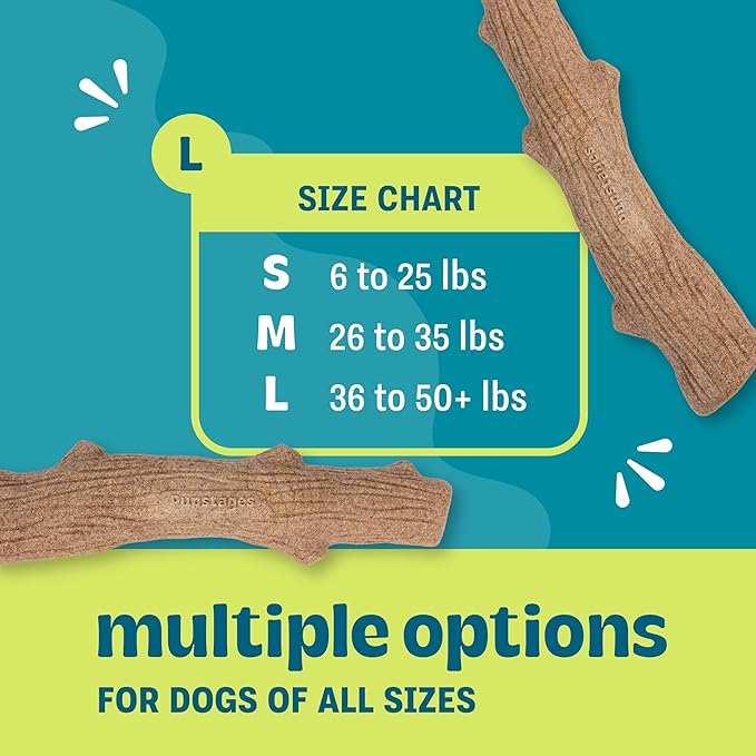 Pupstages Dogwood Dog Chew Toy, Made in the USA – Real-Wood Blend, Natural - Image 3